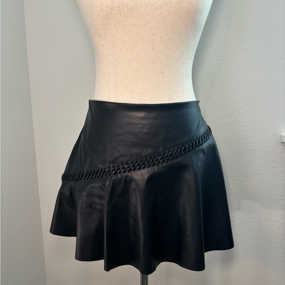House of CB Black faux leather Mini Skirt